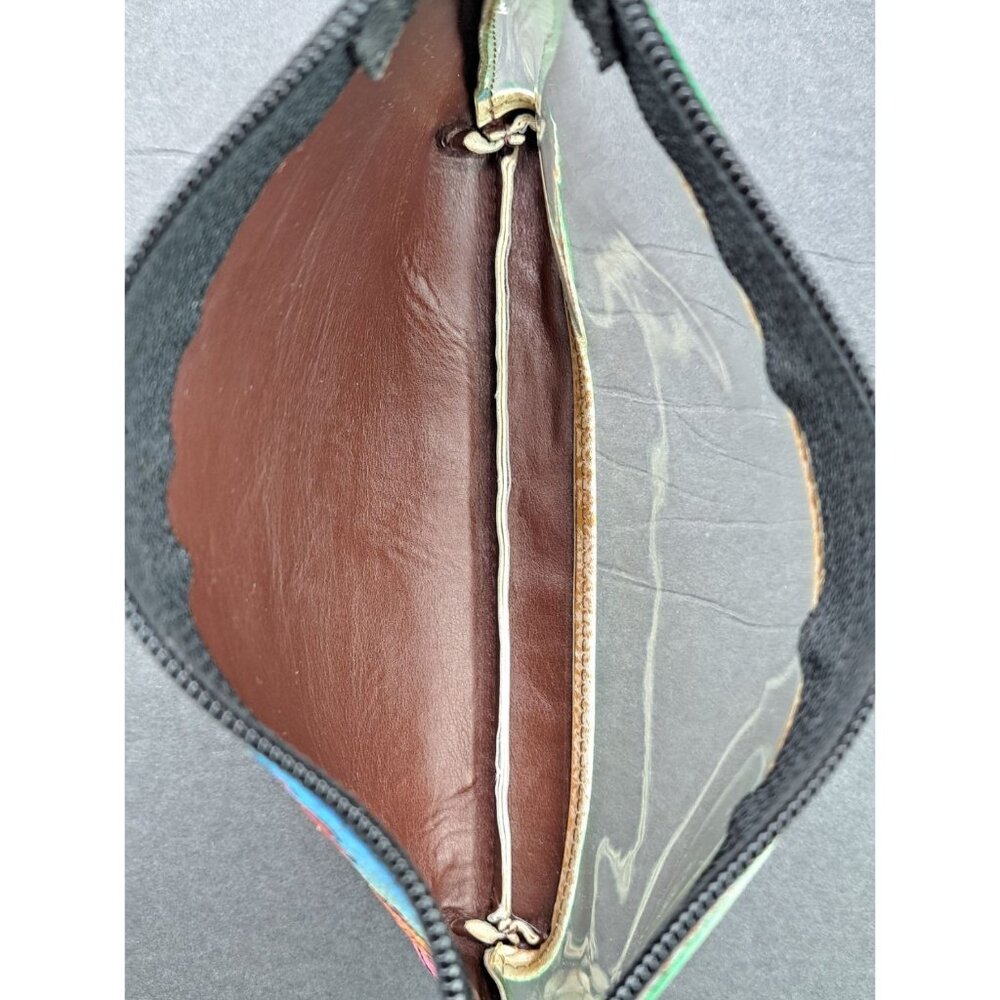 Anuschka Butterfly Cosmetic Bag Hand-Painted Leather Zipper Coin Purse Wallet - Picture 4 of 6